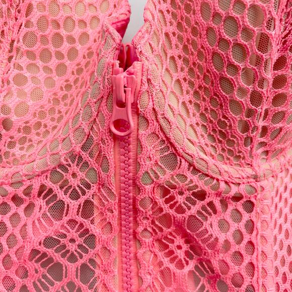 NWT VICTORIA'S SECRET Very Sexy After Dark Crochet Long Line Bra Sz 32DD - Picture 4 of 7